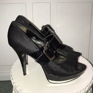 Bakers Black platform heels